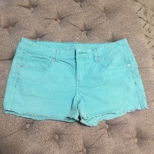 Mint green American Eagle corduroy shorts, size 12